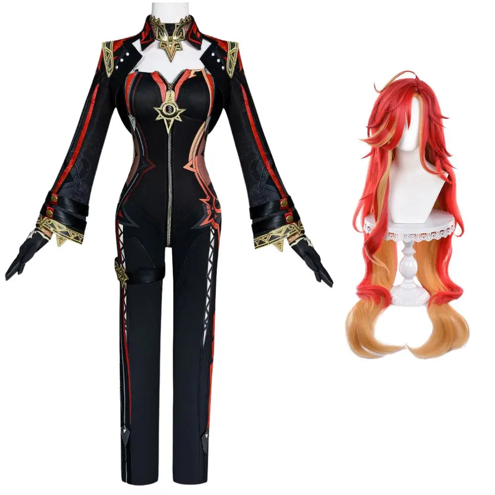 Costume de Cosplay Mavuika - Genshin Impact - La Puissance de l'Archon Pyro