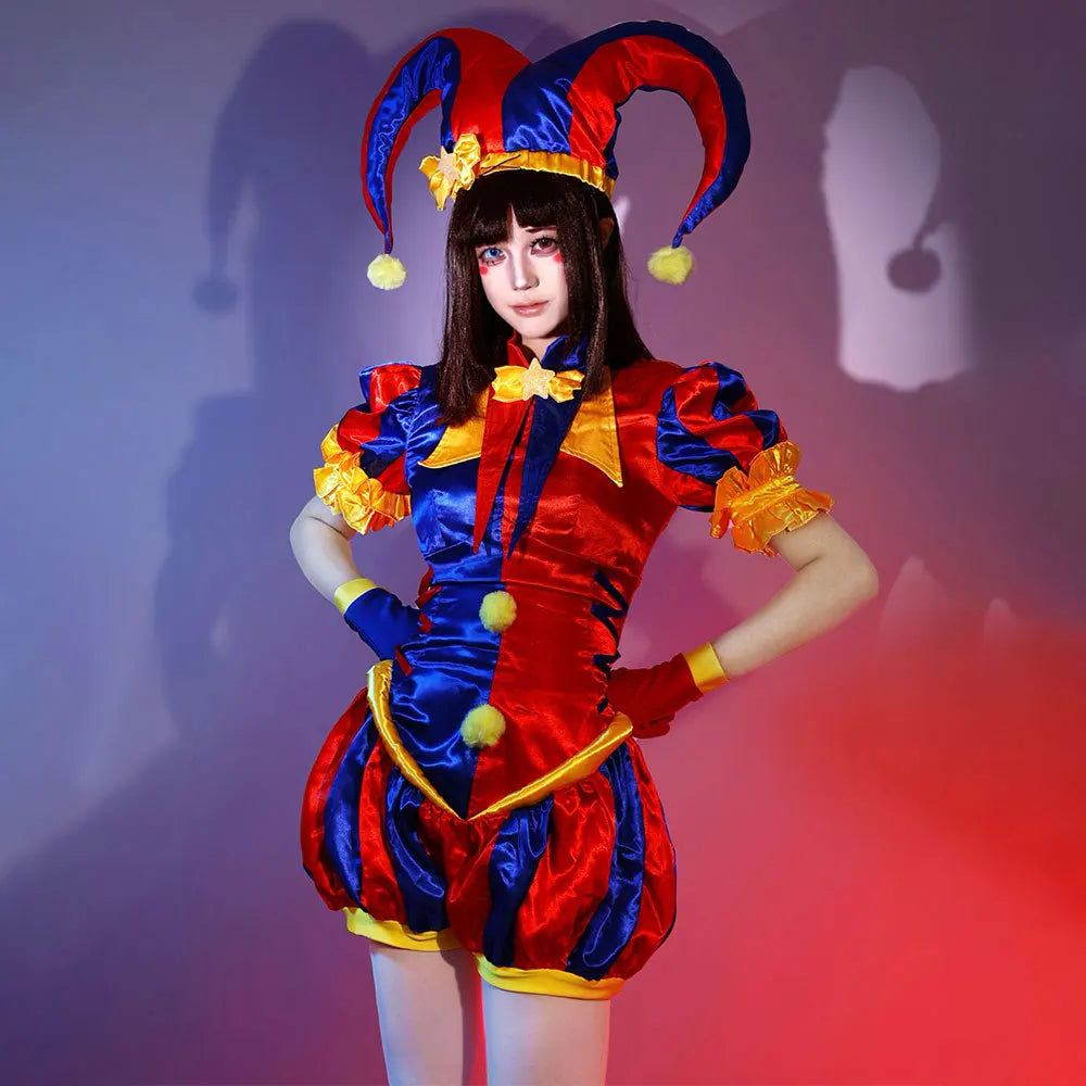 Costume de Cosplay Pomni - The Amazing Digital Circus - Tenue Complète