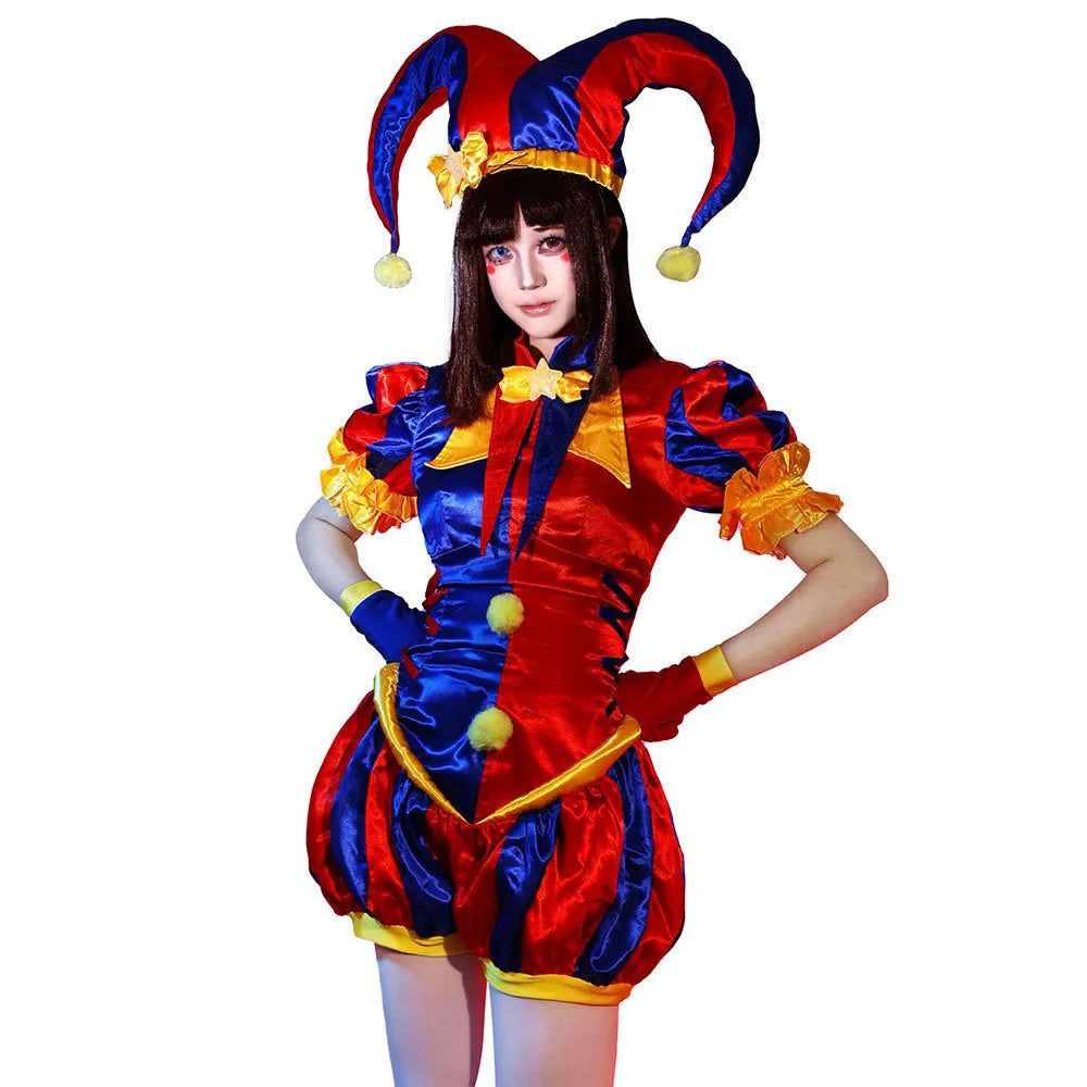Costume de Cosplay Pomni - The Amazing Digital Circus - Tenue Complète