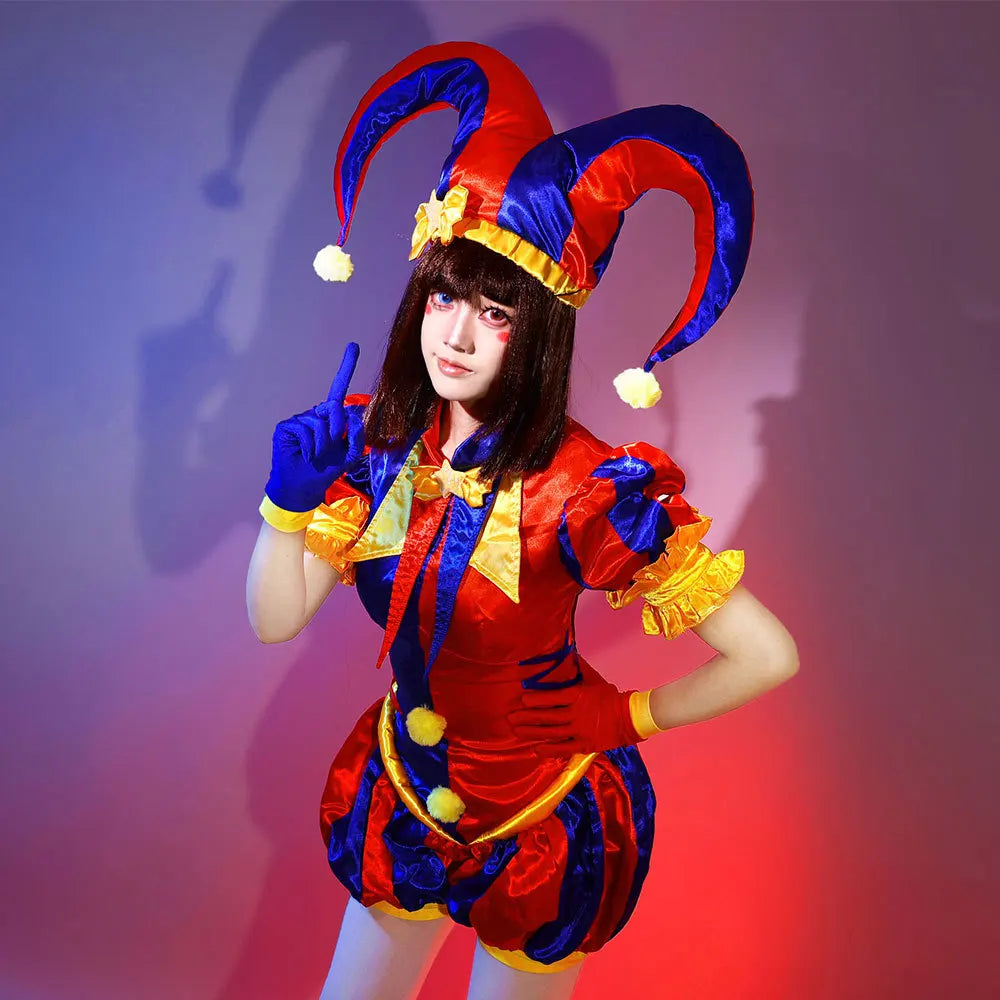 Costume de Cosplay Pomni - The Amazing Digital Circus - Tenue Complète